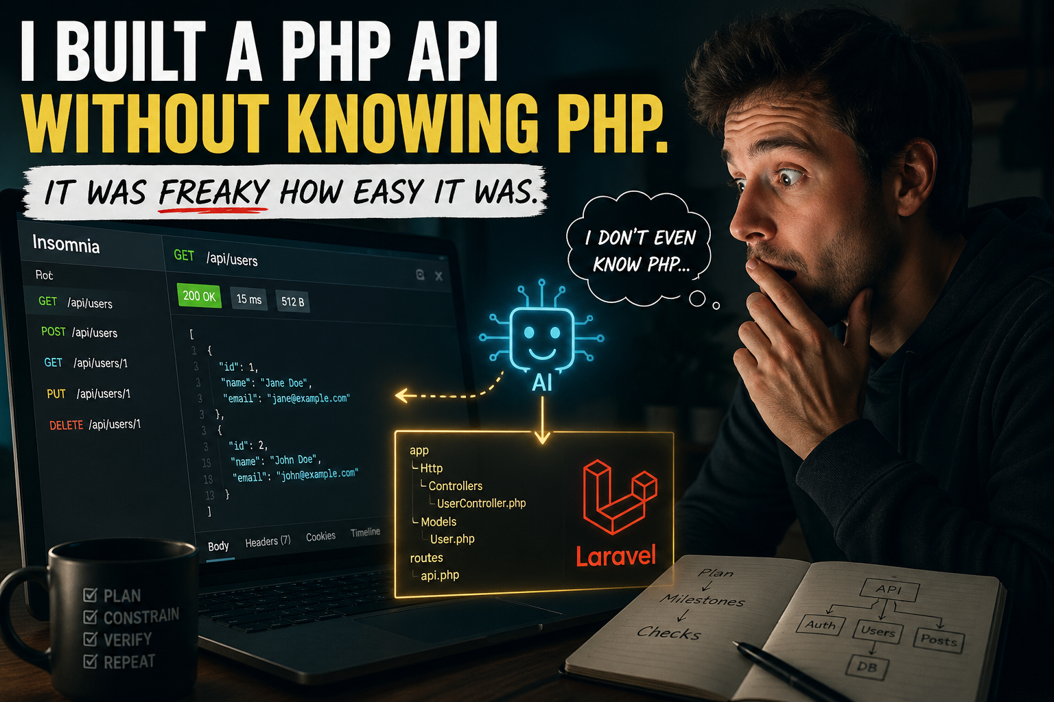 I Built a PHP API Without Knowing PHP. That’s a Problem. cover image